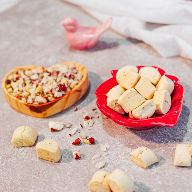 Biscoitos amanteigados / Castanha